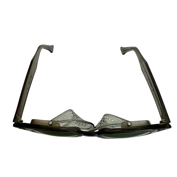 Vintage Folding Safety Glasses Plastic Mesh Sides Green Lenses Aviation Welding - Picture 6 of 6